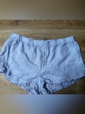 J. Crew Lavender Elastic Waist Linen Shorts